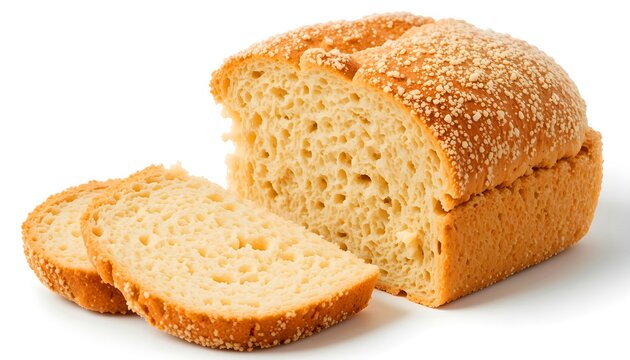 bread on white background