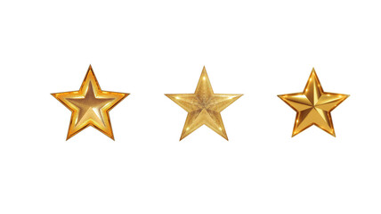 Obraz premium Golden star decoration on transparent background png