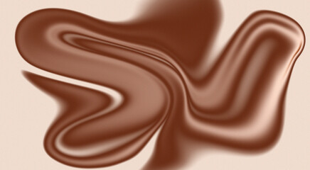 Melted Chocolate Swirls On A Light Background liquid