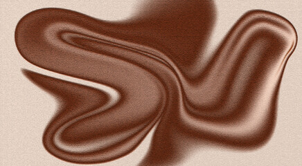 Textured Chocolate Swirls On A Light Background melted