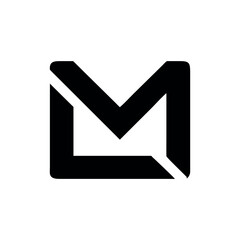 Gmail silhouette icon set for digital communication