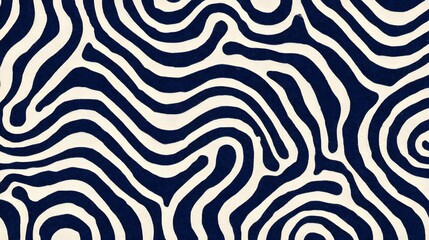 Abstract wavy lines background with flowing black and white stripes creating modern optical illusion artistic design