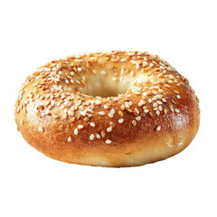 Close-up of a sesame seed bagel.  