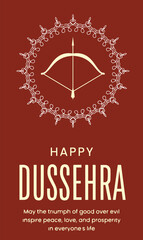 Happy navratri celebration with mandala and trident