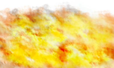 Abstract fiery explosion with smoke and intense heat