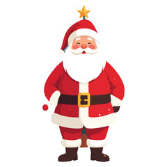 santa claus and christmas tree