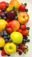 Colorful assortment of fresh fruits