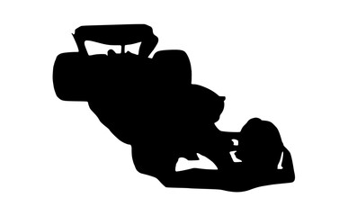 a black silhouette of a formula 1 with a camera, black, camera, car, man, silhouette, black, camera, car, man, silhouette
