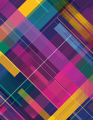 Abstrakte Vektorgrafik mit diagonalen Farbflächen und Linien