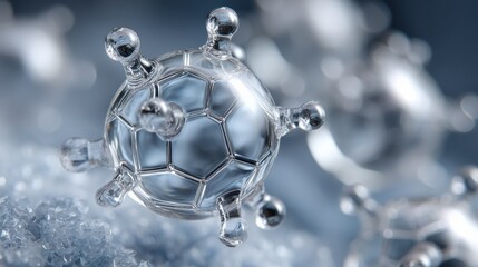 Stylized 3d molecular structure for medical science concepts