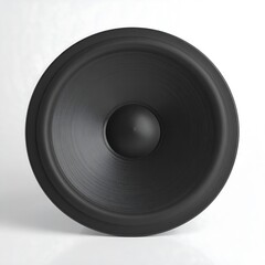 Close-up of a black speaker cone