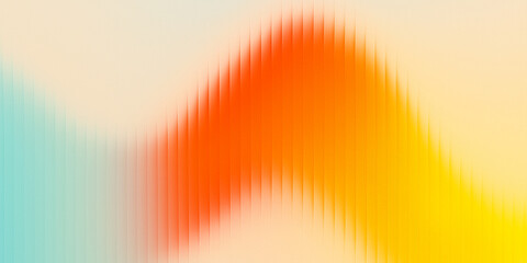 Abstract Gradient Background with Orange Yellow Cyan Vertical Waves