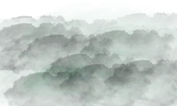 Abstract watercolor texture with soft green and white hues on a black background