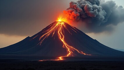 mountain, volcano,