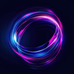 Abstract Neon Light Swirl