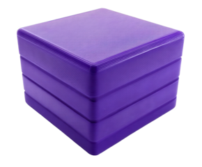 Purple aerobic step isolated on transparent background for fitness training