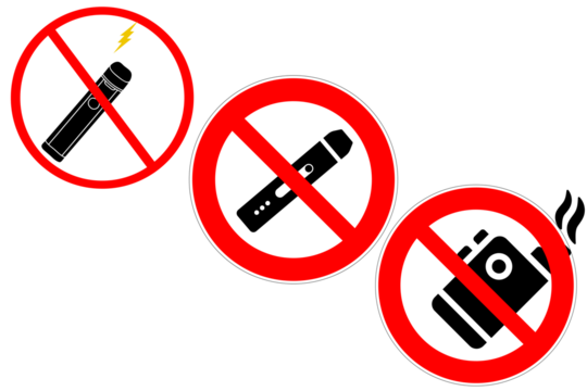 transparent No smoking, No vaping combined sign. Smoking & vaping area or allowed symbol. High resolution vector icon - 1