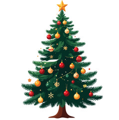 christmas tree isolated on white