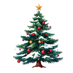christmas tree isolated on white