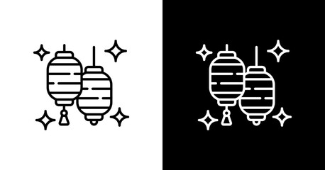 Lantern Icon Set Multiple Style Collection