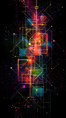 Colorful Geometric Abstract Digital Art