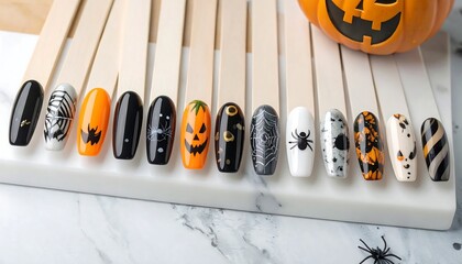 Halloween Nail Art Designs Display