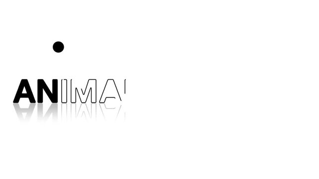  animated jumping or bouncing ball of Animal Welfare text word lettering typography glow neon reveal, Bright letters jump in the inscription theme video,motion seamless loop animation black type on wh