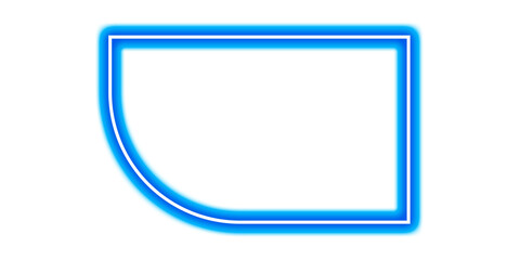 Blue Glowing Frame for Presentation or Social Media