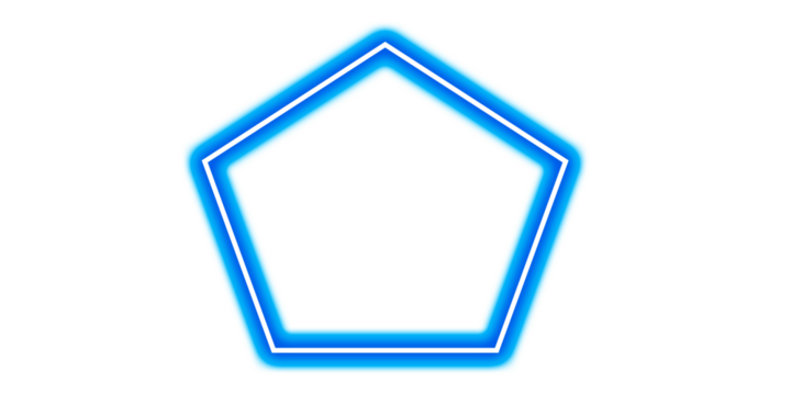 Blue Glowing Frame for Presentation or Social Media