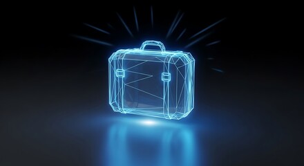 Digital Briefcase Technology Icon.