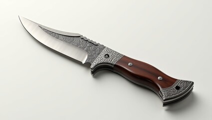 knife on black background