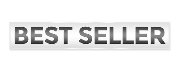 Silver best seller Button Element png file	