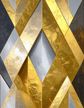 Geometric gold and silver pattern