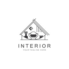 Interior Home logo creative design minimalist geometric lines