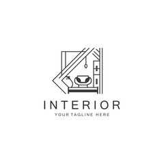 Interior Home logo creative design minimalist geometric lines