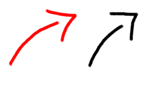 Simple red arrow pointing right ideal for graphic design projects and directional signage applications