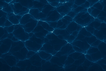 Abstract pattern of rippling water surface in deep blue