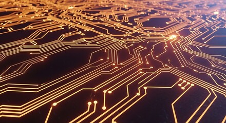 Intricate Circuit Board Design.