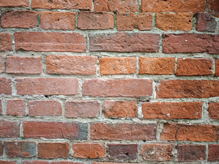 Naklejka premium Old red brick wall background texture