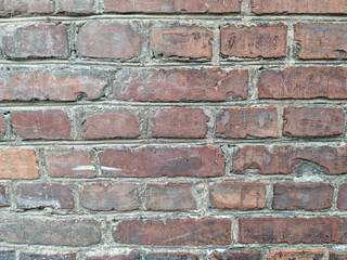 Obraz premium Old red brick wall background texture