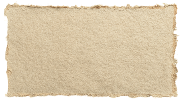 Aged parchment-like paper, irregular edges