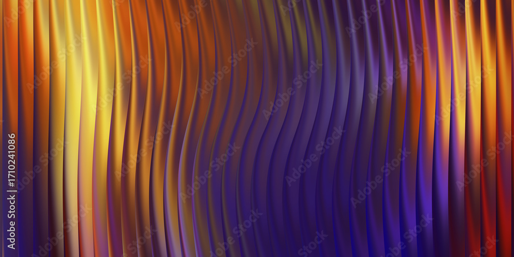 Poster Abstract colorful wavy vertical lines background texture