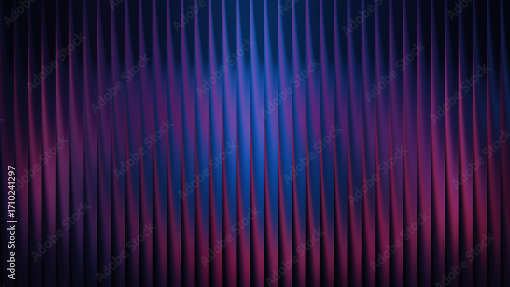 Poster abstract background with vertical lines and blue and purple gradient