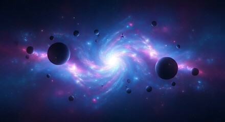 Cosmic Nebulae Spiral Galaxy.