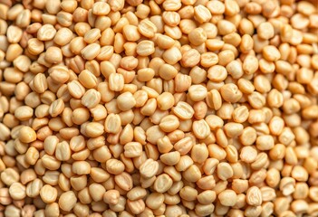 Close-up of raw buckwheat groats, showing texture and color,  ancient grain,  rustic