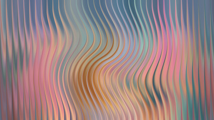 Wavy abstract background with iridescent pastel colors