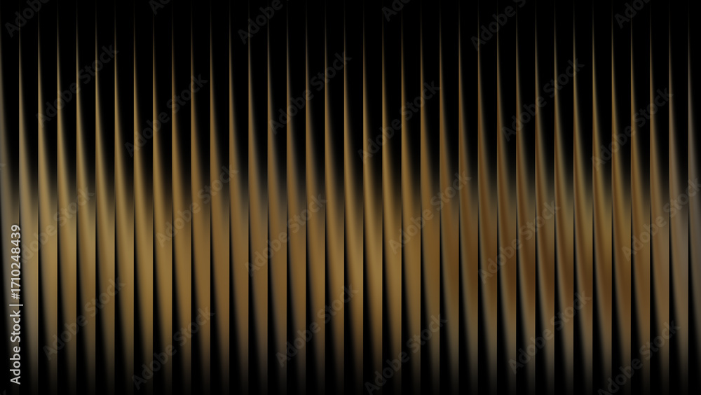 Poster abstract background with vertical golden lines and dark background