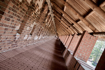 Brick pathway in Nizhny Novgorod kremlin