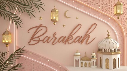 Laylat Al Qadr Palette Navy and &bull; Islamic Art Background