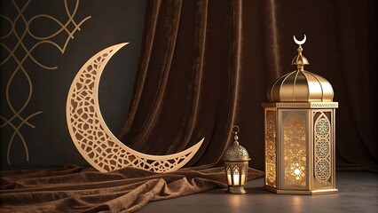 Modern Islamic Background Featuring &bull; Golden Islamic Background